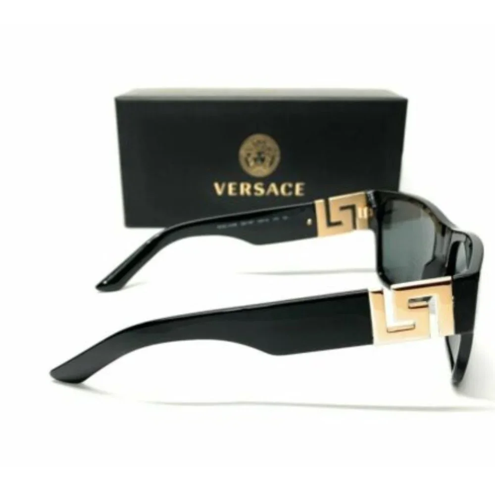 Wow! Versace Men's Black and Grey Square Sunglasses!
